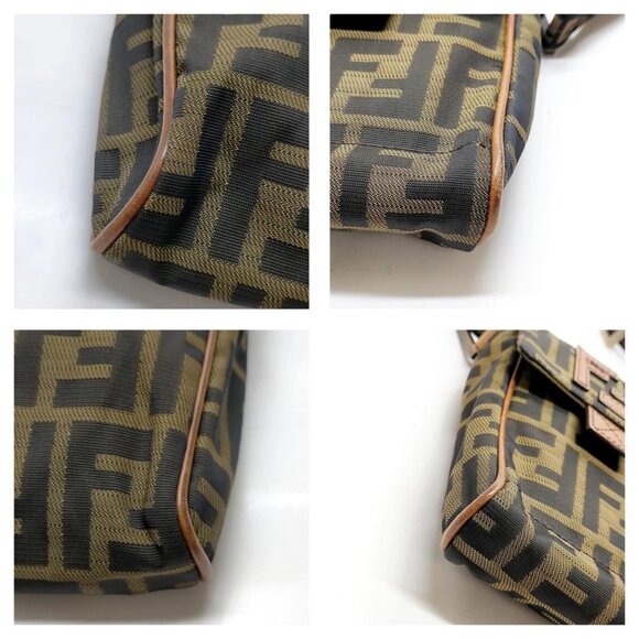 Authentic Fendi Brown Nylon Shoulder Bag mn480-121325 - Picture 9 of 16